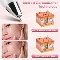 1Pc Skin Tag Remover Skin Tag Repair Kit Tattoo Freckle Wart Mole Remover Pen With 9 Intensity Levels 10 Fine Needles 3 Coarse Needles