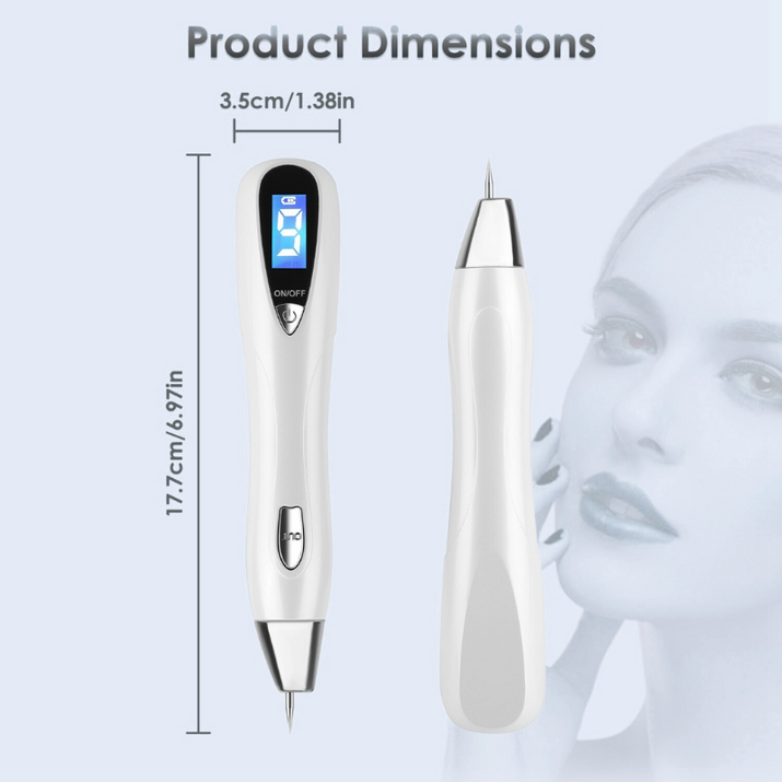 1Pc Skin Tag Remover Skin Tag Repair Kit Tattoo Freckle Wart Mole Remover Pen With 9 Intensity Levels 10 Fine Needles 3 Coarse Needles