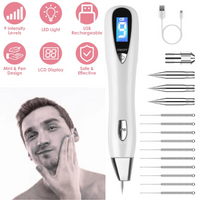 1Pc Skin Tag Remover Skin Tag Repair Kit Tattoo Freckle Wart Mole Remover Pen With 9 Intensity Levels 10 Fine Needles 3 Coarse Needles